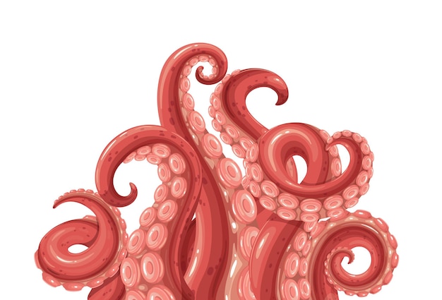 Vector octopus tentakels banner