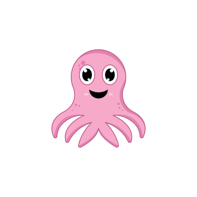 Octopus vector icon illustration