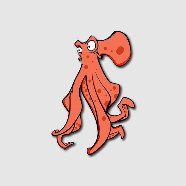 Octopus vector mascot cartoon character design.