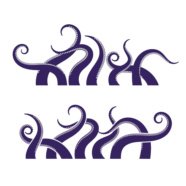 Octopus vector pictogram illustratie ontwerpsjabloon