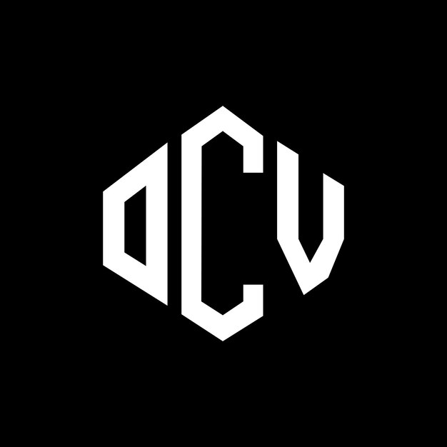 OCV letter logo ontwerp met veelhoek vorm OCV veelhoek en kubus vorm logo ontwerp OCV zeshoek vector logo sjabloon witte en zwarte kleuren OCV monogram bedrijf en vastgoed logo