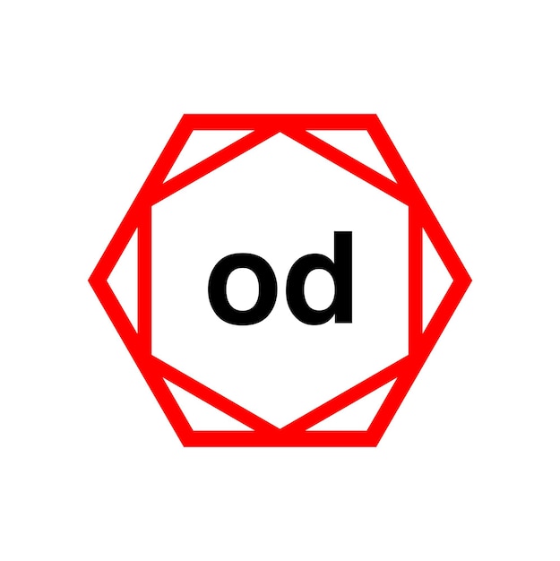 OD bedrijfsnaam beginletters pictogram OD monogram