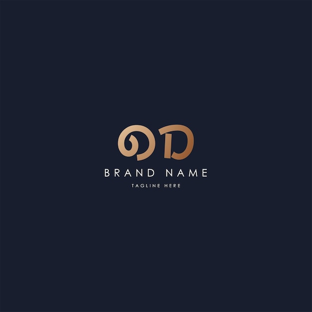 OD creative and modern vector logo design