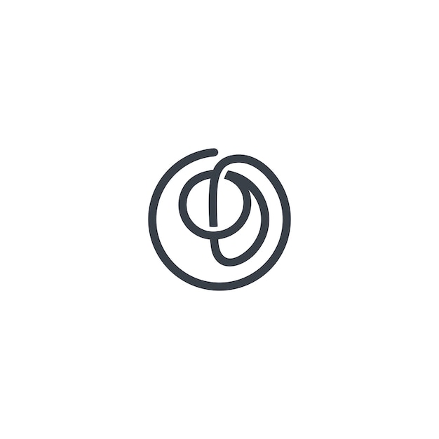 Od initial monogram vector icon illustration