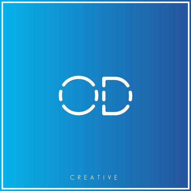 OD Премиум Вектор последний дизайн логотипа Creative Logo Vector Illustration буквы логотипа Logo Creative