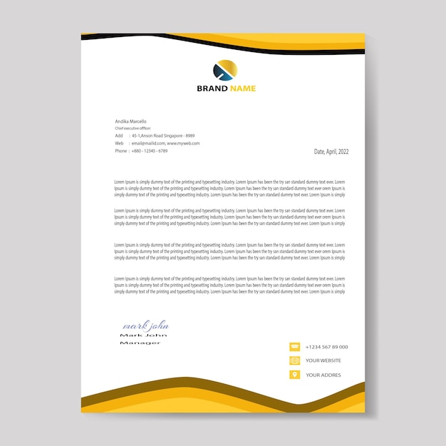 Odern company letterhead