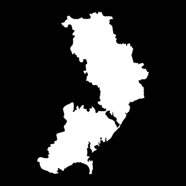 우크라이나 벡터 일러스트 레이 션의 Odesa oblast 지도 지방