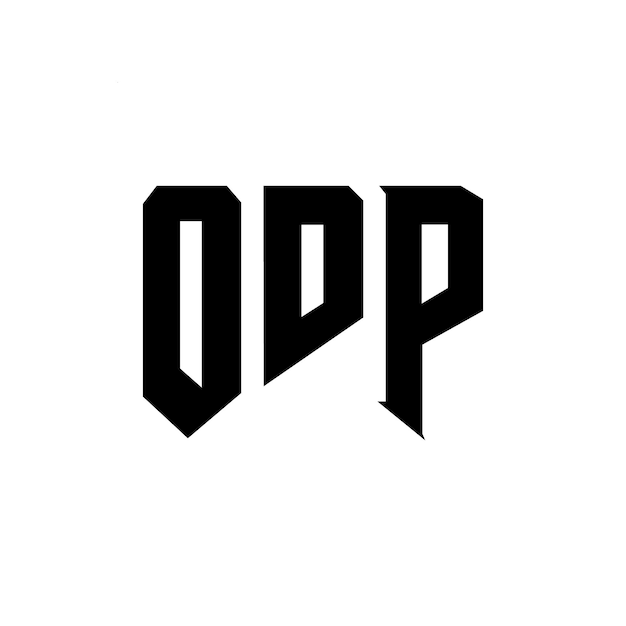 ODP letter logo ontwerp voor technologiebedrijf ODP logo ontwerp zwarte en witte kleurencombinatie ODP logo ODP vector ODP ontwerp ODP icoon ODP alfabet ODP typografie logo ontwerp