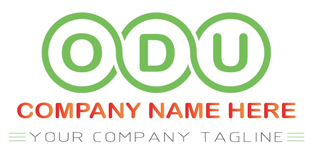 Vector odu letter logo design