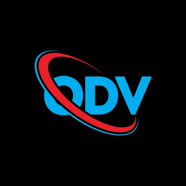 Vector odv logo odv letter odv letter logo design initials odv logo linked with circle and uppercase monogram logo odv typography for technology business and real estate brand