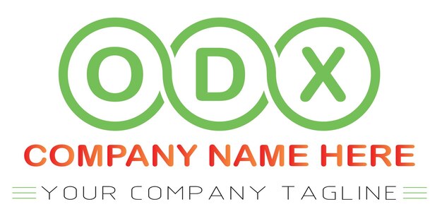 Vector odx letter logo design