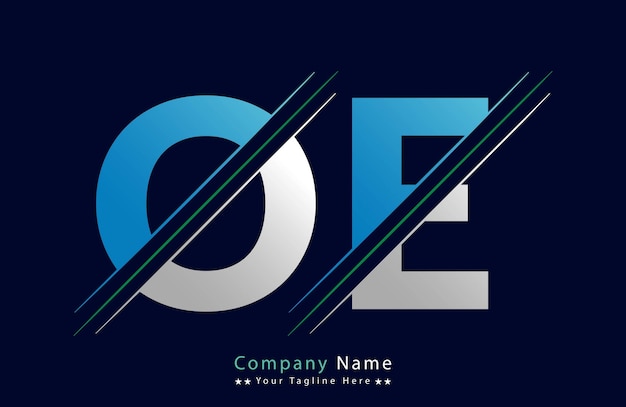 OE letter colorful logo in the circle Vector Logo Illustration