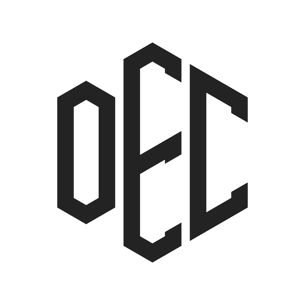 Дизайн логотипа OEC Первоначальная буква Монограмма OEC Логотип с использованием шестиугольной формы