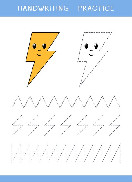 Oefenblad handschrift voor kinderen