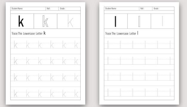 Oefenen voor het traceren van alfabetten en het traceren van letters voor kinderen