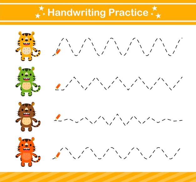 Oefenspel voor handschriftEducatief spel voor kleuters en kleuters Educatief spel voor kinderen