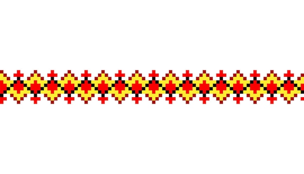 Oekraïens traditioneel borduurpatroon voor kruissteekdecoratie Crossstitch traditionele folk Vectorillustratie van etnische naadloze sier geometrisch ontwerp