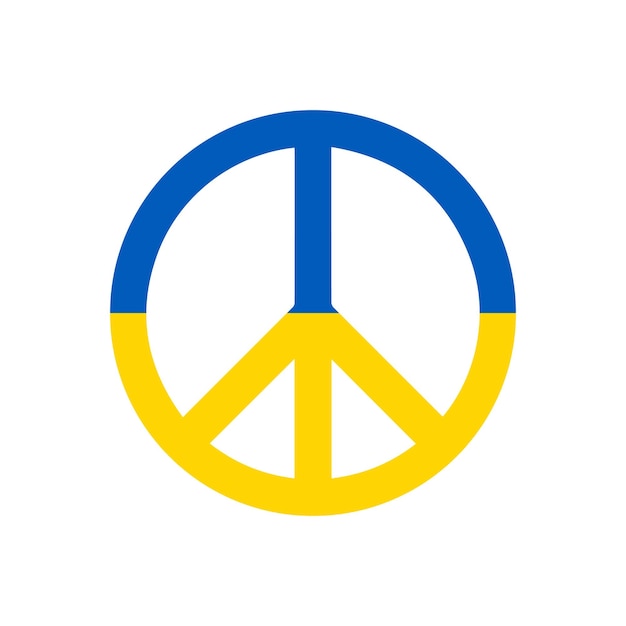 Oekraïens vredessymbool blijf bij Oekraïne Oekraïne vector poster Concept van Oekraïens en Russisch militair crisisconflict tussen Oekraïne en Rusland Ondersteuning bidden en Oekraïne helpen tijdens de oorlog