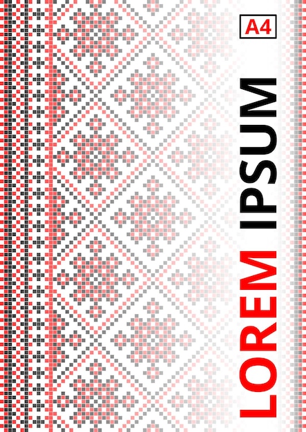 Oekraïense etnische geometrische ornament moderne cover Poster catalogus tijdschrift rapport titel set