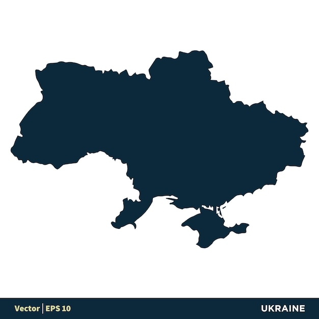 Oekraïne Europa Landen Kaart Vector Pictogram Sjabloon Illustratie Ontwerp Vector Eps 10
