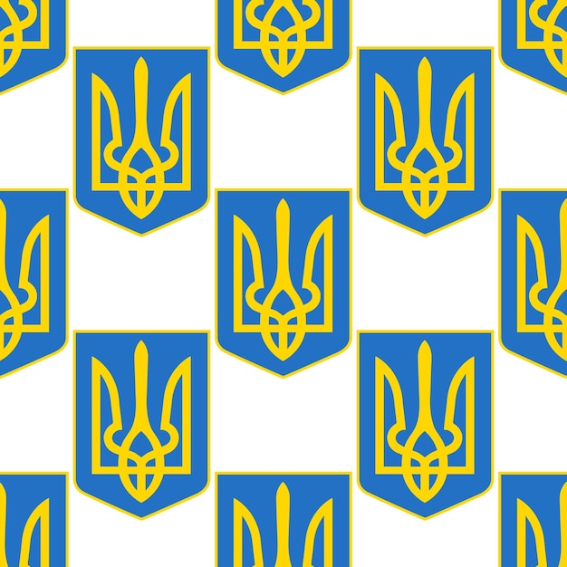 Oekraïne naadloze patroon van wapens vlag drietand heraldiek illustratie voor web