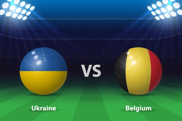 Oekraïne versus België Europa voetbaltoernooi 2024