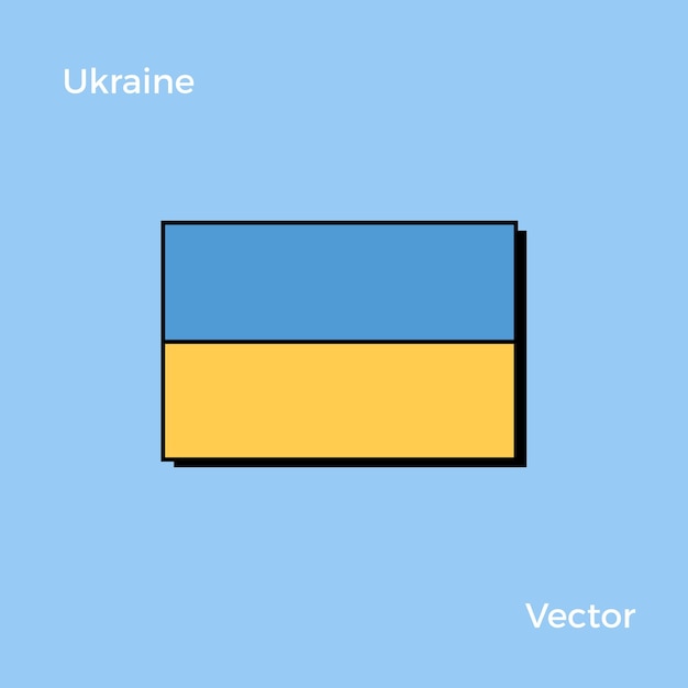 Vector oekraïne vlag vector