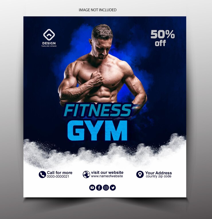 Vector of fitness flyer ontwerp sjabloon