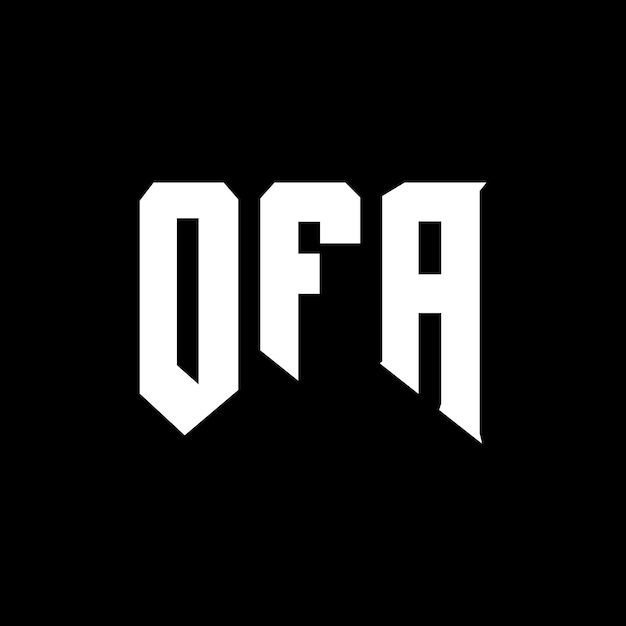 OFA letter logo ontwerp voor technologiebedrijf OFA logo ontwerp zwarte en witte kleurencombinatie OFA logo OFA vector OFA ontwerp OFA icoon OFA alfabet OFA typografie logo ontwerp
