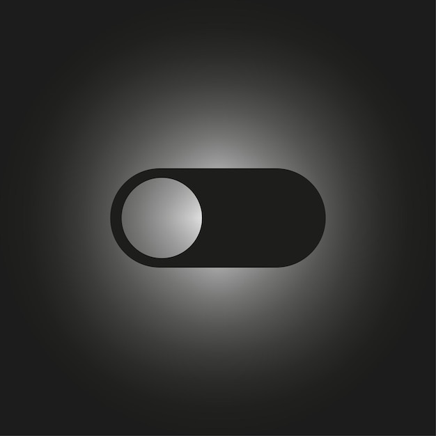 Off button on dark background with long shadow Vector illustration EPS 10 Stock image