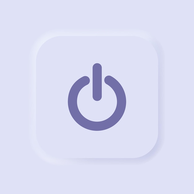 On Off button On Off button icon in neumorphism style