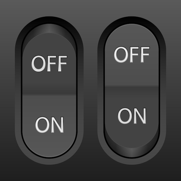 Vector on off button