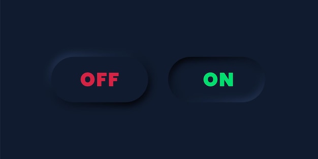 On and off buttons illustration