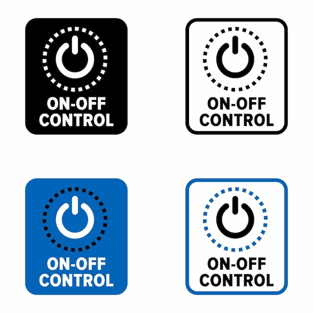 On-off control device and app button information sign