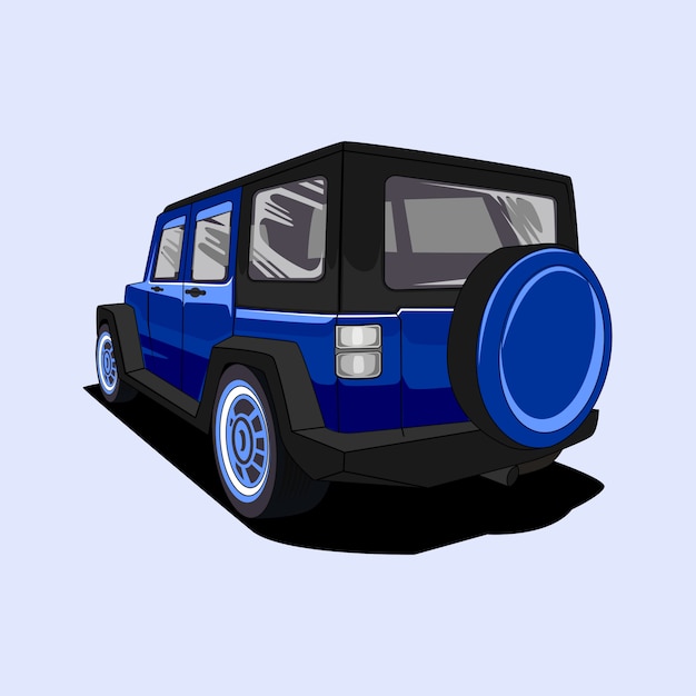 Off road 4x4 car illustration