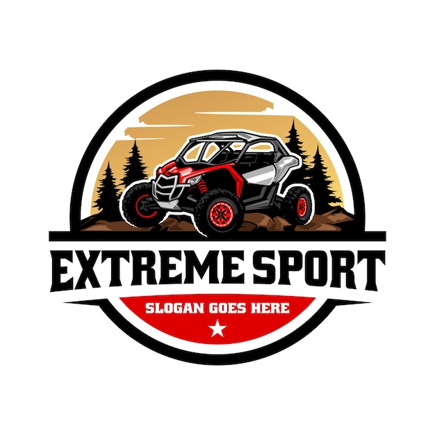 off road adventure atv utv buggy logo vector