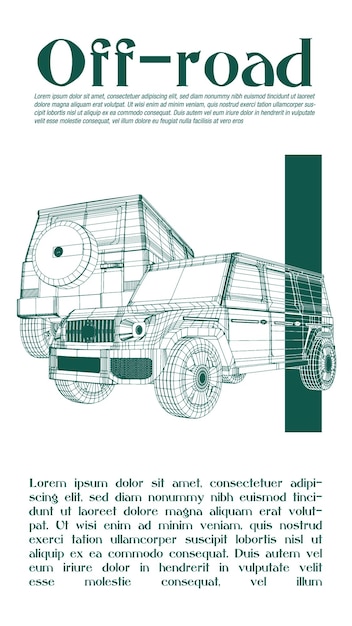 Иллюстрация внедорожного автомобиля