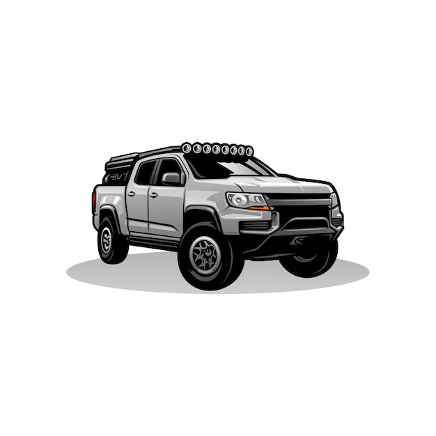 Vector off road pick up truck illustration vector