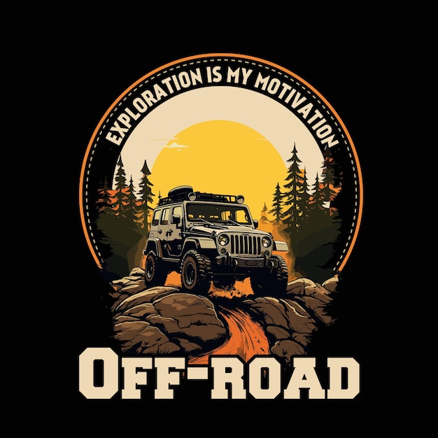 Vector off road t shirt design