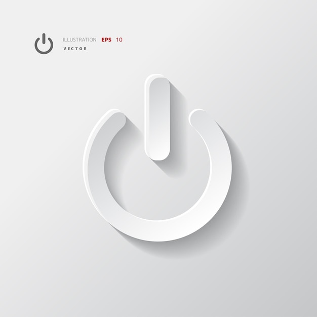 Vector on off switch icon power symbol