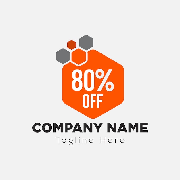 Offer Logo On Letter 80 Template Offer On 80 Letter Initial Offer Sign Concept