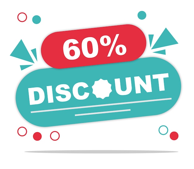 Vettore offerta etichetta di sconto percentuale isolata su sfondo bianco promo speciale sconto sul badge di riduzione del prezzo