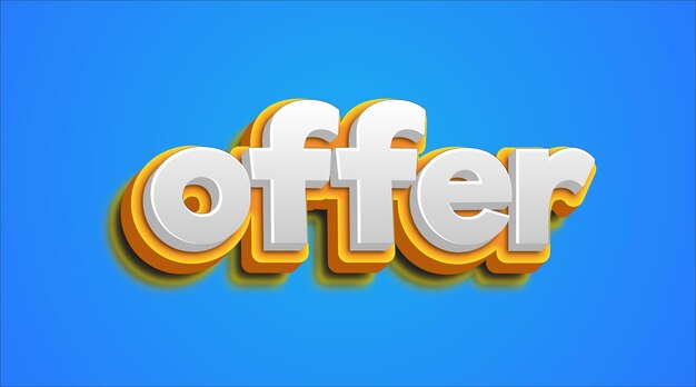 OFFER テキスト効果のデザイン
