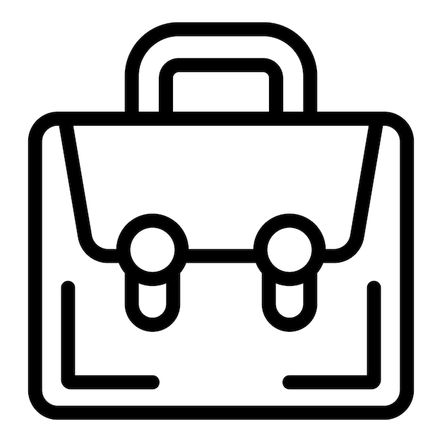 office bag icon outline vector downshifting job travel nature