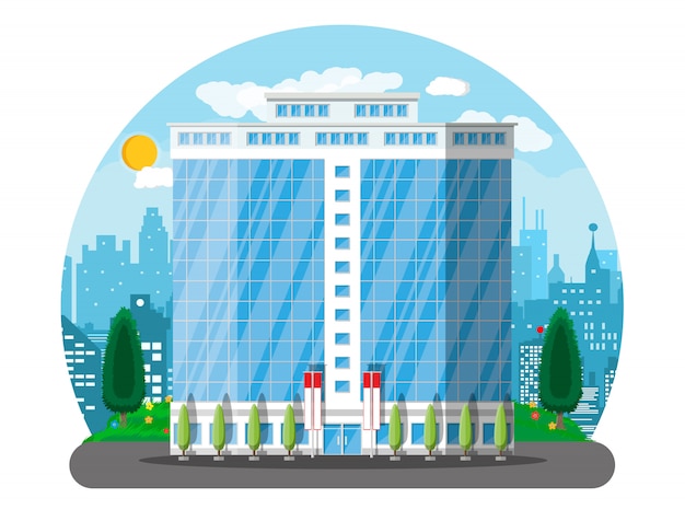 Office building exterior. Commercial building