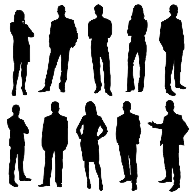 Office business people silhouettes