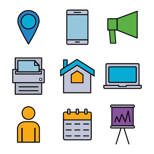 office and business related icons