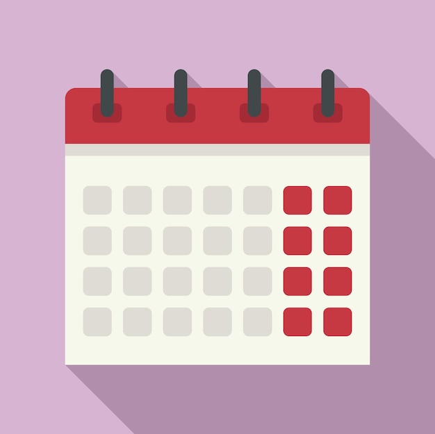 office calendar icon flat illustration of office calendar vector icon for web design