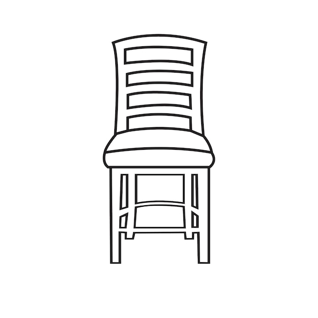 Офисный стул спереди и сзади Вектор минимальные офисные стулья угловой вид изолирован на белом му