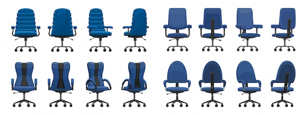 Office chair isolated cartoon icon